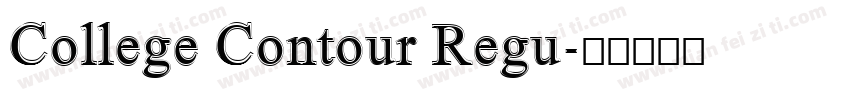 College Contour Regu字体转换